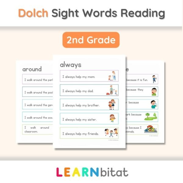 Printable 2nd Grade Dolch Sight Words Sentences PDF