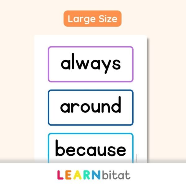 Printable Dolch Sight Words Flash Cards for 2nd Grade